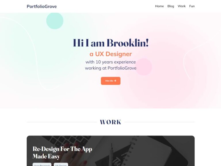 PortfolioGrove WordPress